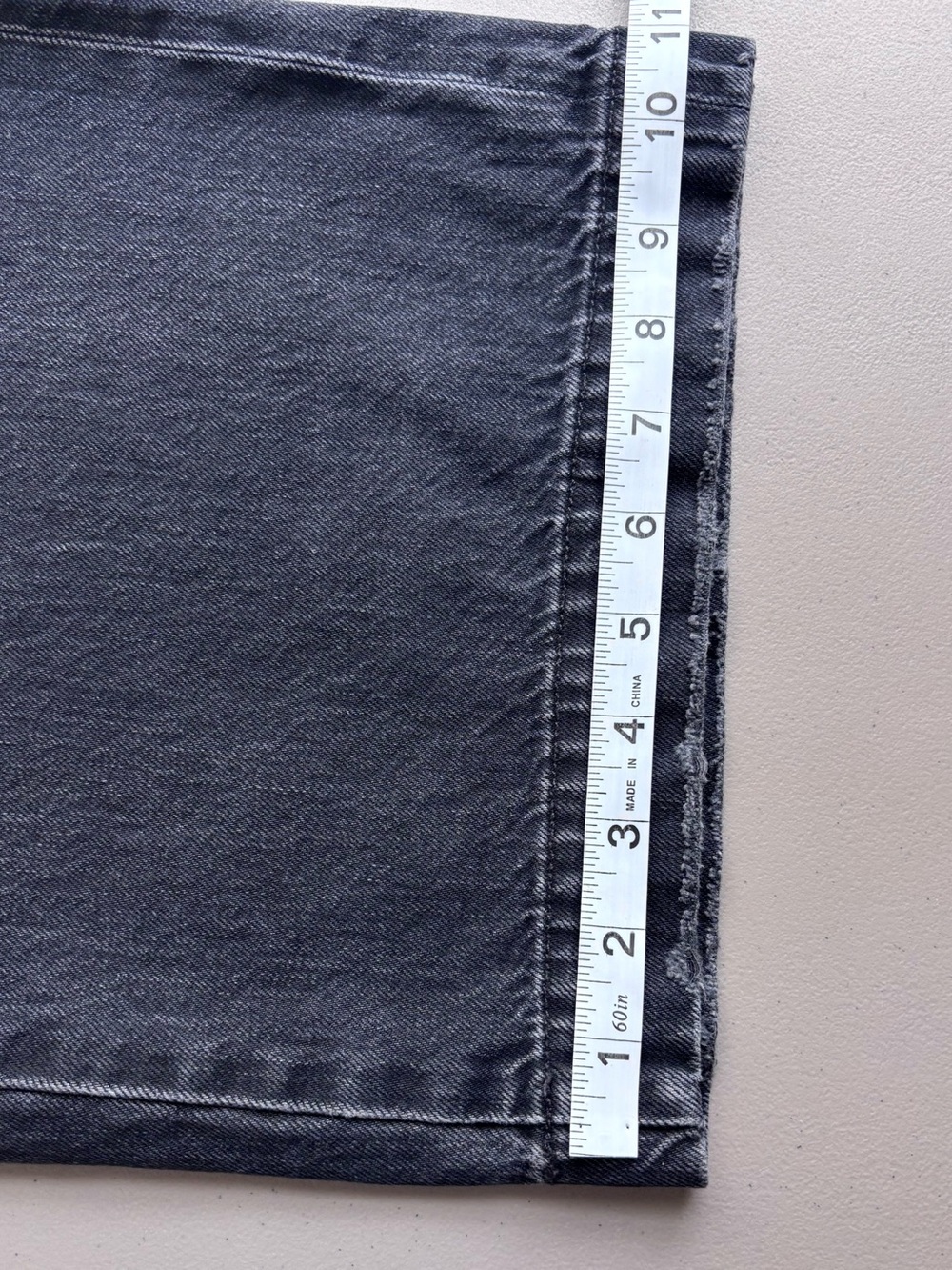 AE American Eagle Super High Rise baggy wide leg Black Cargo denim Jeans Sz 10 - Picture 12 of 12
